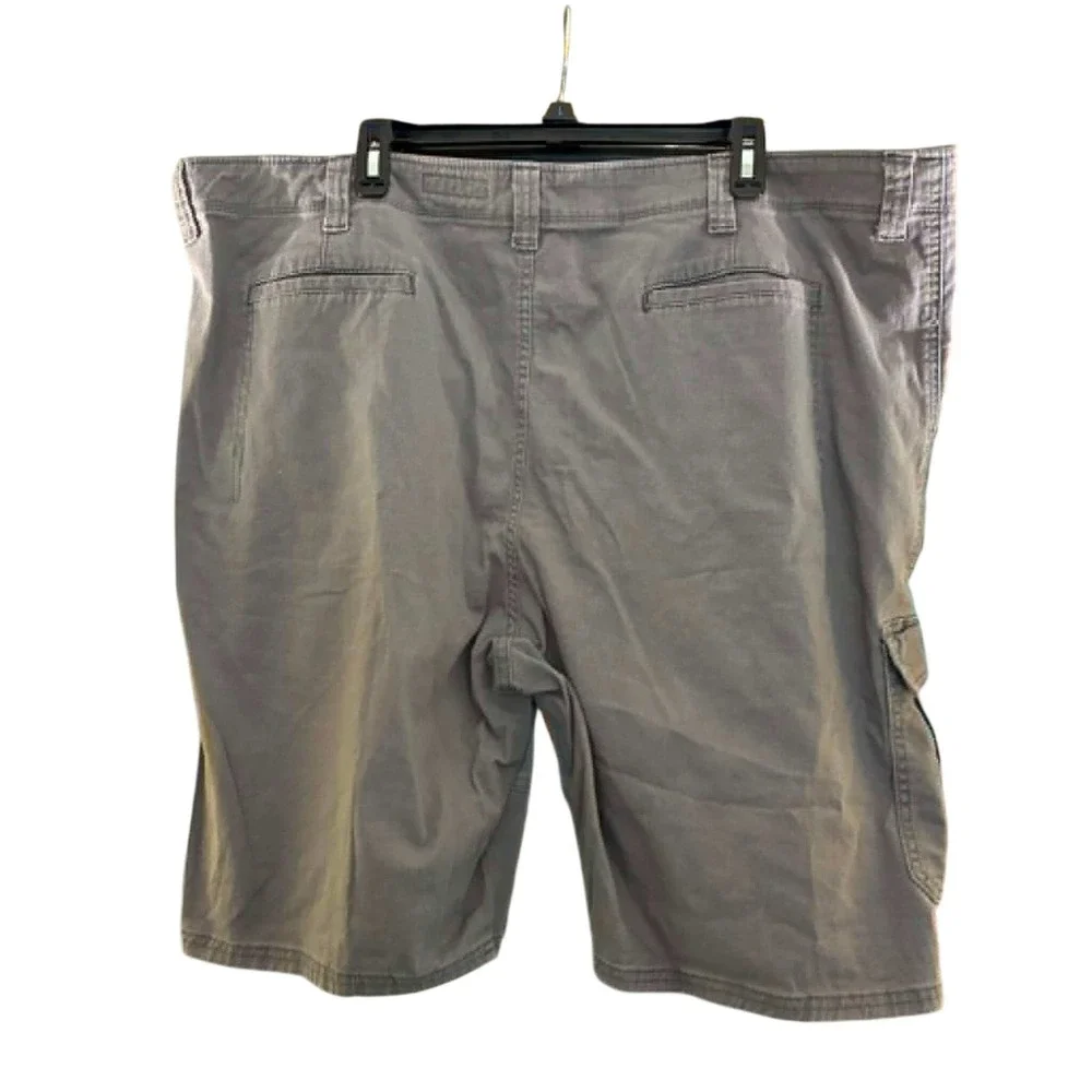 Wrangler Cargo Shorts Mens 48 Gray Relaxed Fit Stretch Cotton Utility Workwear